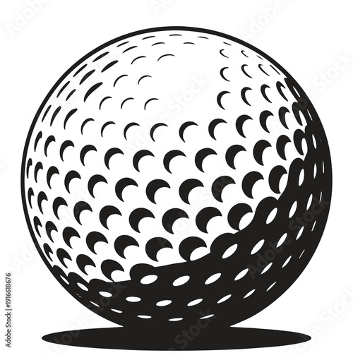 Creative geometric sphere with circular pattern design resembling golf ball texture for artistic illustration