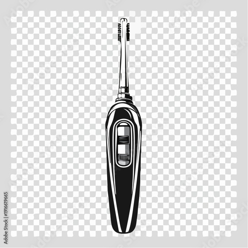 Electric toothbrush isolated on transparent background