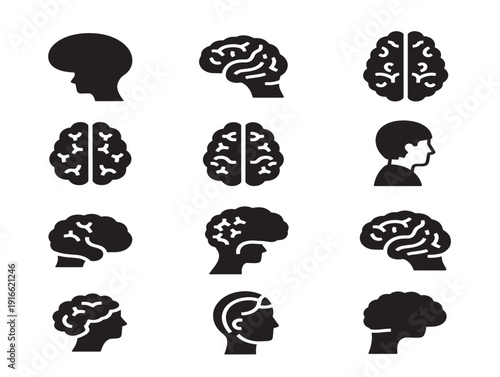 Dynamic brainstorm silhouette with creative collaboration concept