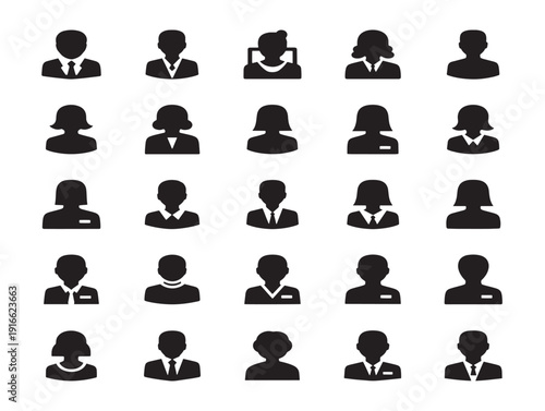 Dedicated employee silhouette with productive workplace concept