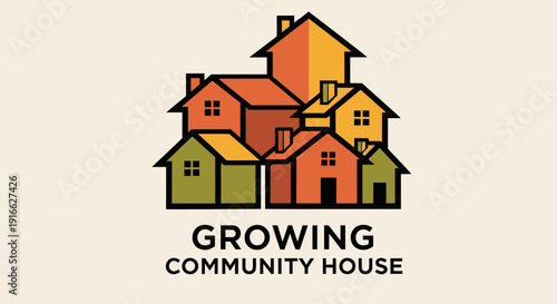 Growing Community House Logo Design.