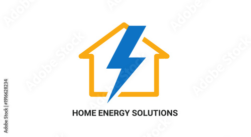 Home Energy Solutions Logo with Lightning Bolt and House Icon.