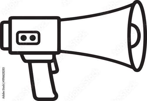 Minimal Bullhorn Loudspeaker Icon