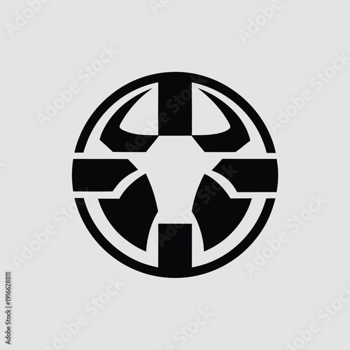 Simple black and white drone icon vector illustration