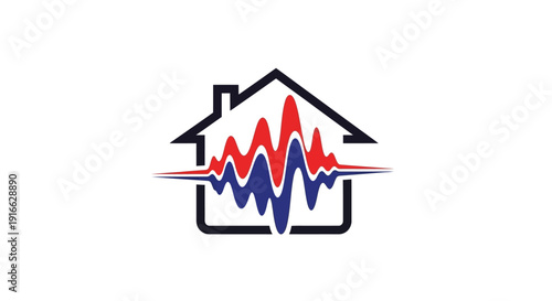 Home Sound Wave HVAC System Heat Cool.