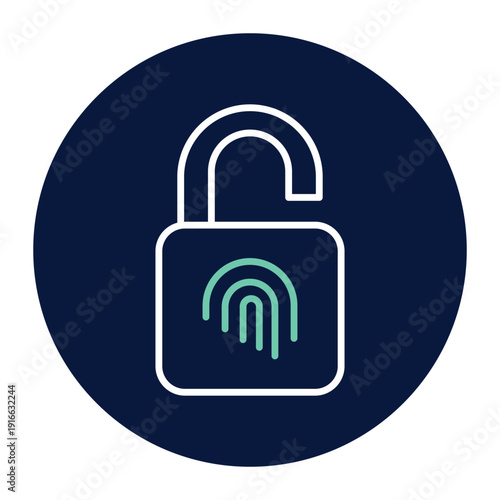 Smart Fingerprint Lock vector, pixel perfect, illustrator file 
