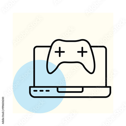 Gaming Laptop vector, pixel perfect, illustrator file 
