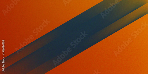 Fiery red brown burnt orange copper black abstract background. Geometric shape. Color gradient. 3d effect. Noise rough grungy grain. Neon light metallic. Design. Template. Web banner. Wide. Panoramic.