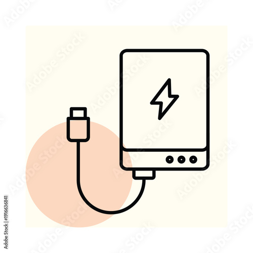 Portable Charger vector, pixel perfect, illustrator file 
