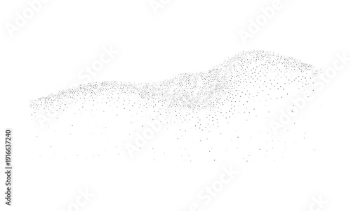 Modern abstract gray wave made of tiny dots with soft gradient fade vector illustration, easily editable.