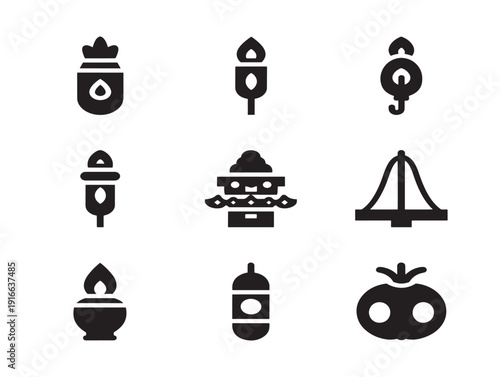 Stunning decorative string lights silhouette with festive glow