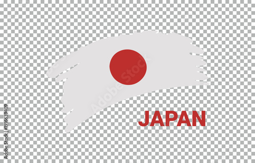 vector illustration of a japan flag