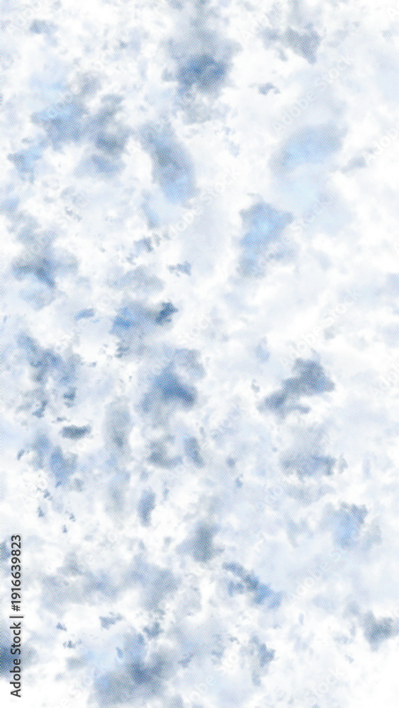 Obraz premium Deep Blue and Gray Cloud Style Halftone Effect on Vertical White Background