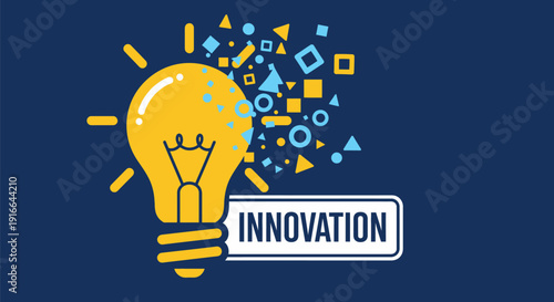 Bright Idea Light Bulb Symbolizing Innovation and Creativity.