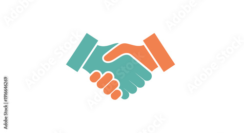 Wallpaper Mural Two Diverse Hands Shaking in Collaboration on Isolated White Background Torontodigital.ca