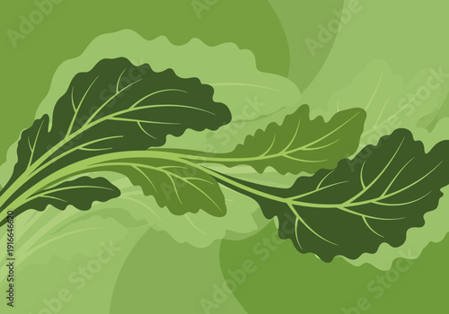 Green Leaves Abstract Design Organic Nature.