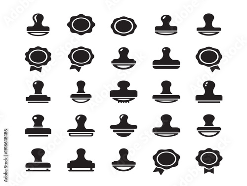 Elegant approval stamp silhouette for formal documentation design