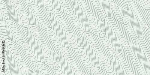 farm green banner, organic abstract background with fields. wavy green lines, natural organic products. vector ilustration