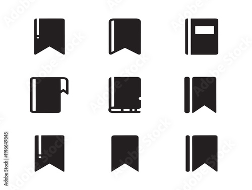 Decorative page marker silhouette in modern literary theme