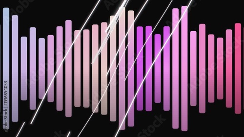 4K Neon Pastel Sound Wave Equalizer Abstract Background Loop | Colorful Audio Visualizer