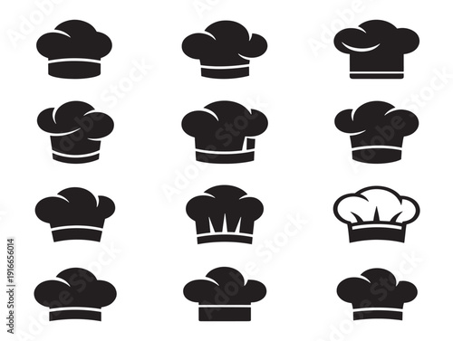 Professional chef hat silhouette with culinary excellence theme