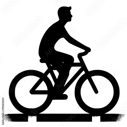 Silhouette cyclist's cycling journey: A striking silhouette of a cyclist navigating on a bicycle, embodying motion, journey, and the spirit of outdoor adventures.