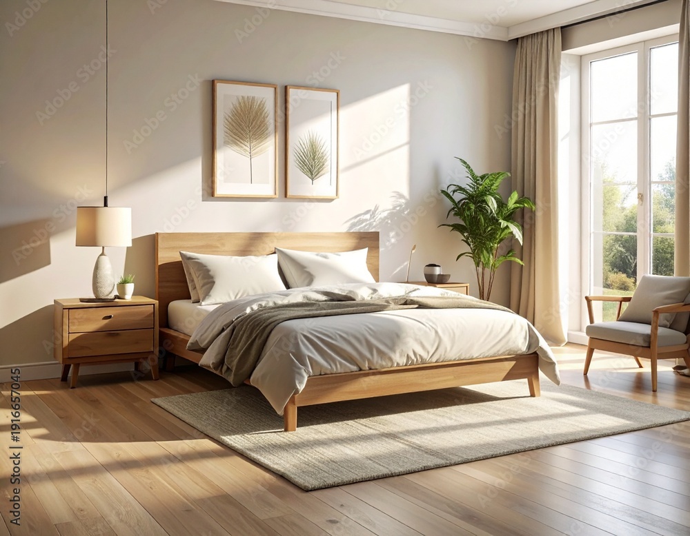 Fototapeta premium modern bedroom interior modern living room with sofa