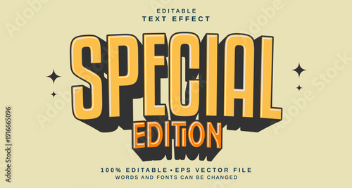 Editable text style effect - special text style theme.