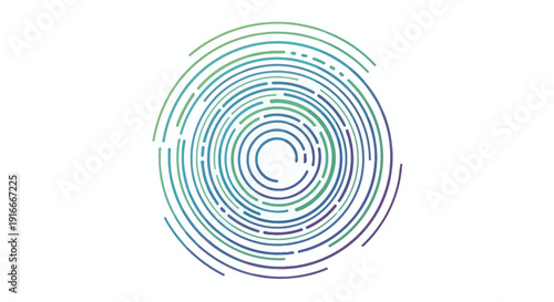 A spiral pattern illustration viewed from directly above showcasing circular motion and layered design