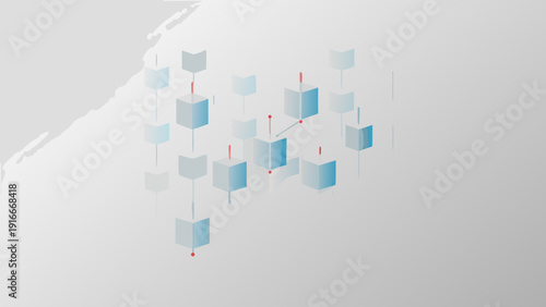 Modern 3D cubes connected in dynamic network structure
