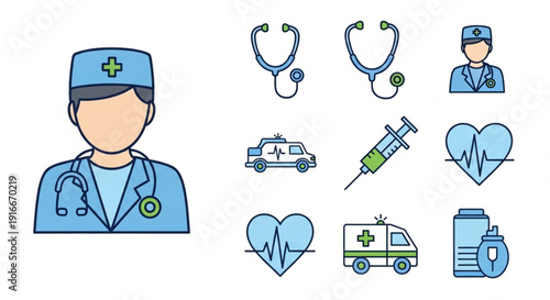 medical doctor with stethoscope