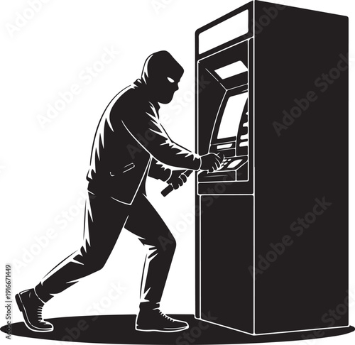 Minimalist black silhouette bonsai trees