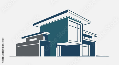 Modern Architectural Design of a Luxurious Residential House.