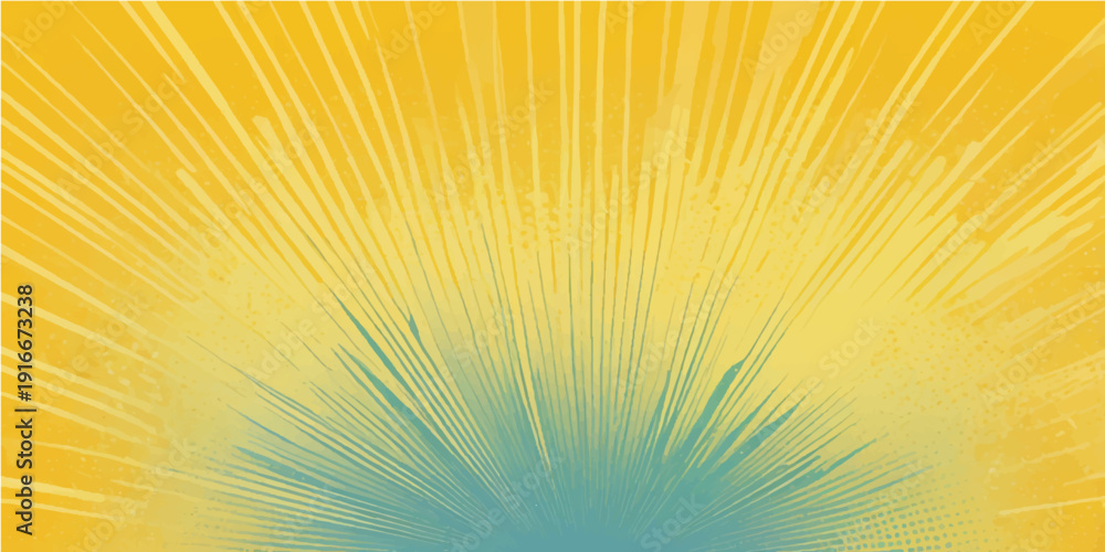 Obraz premium Bright sun rays abstract background with vector design