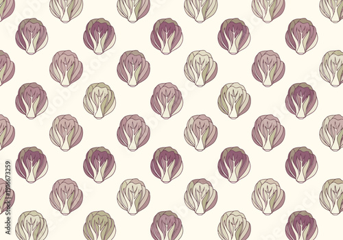 Pattern of Radicchio and Belgian Endive Vegetables.
