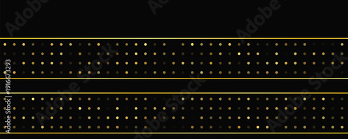 Dark background with golden lines and glittering dots
