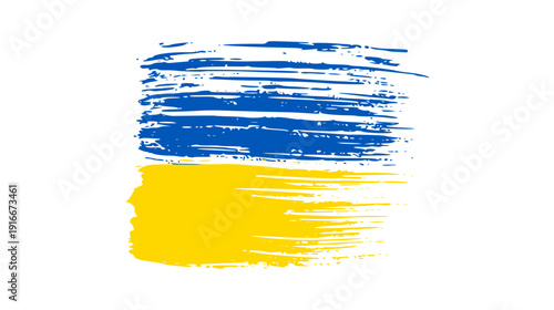 Ukrainian national flag in grunge style