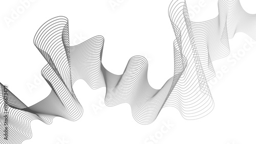 Abstract backdrop with grey wave gradient lines