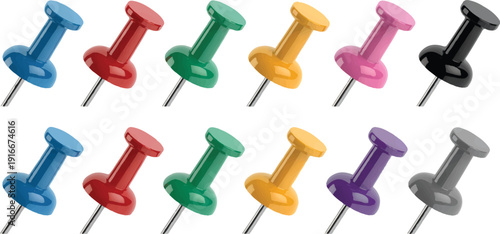 push pin isolated on white