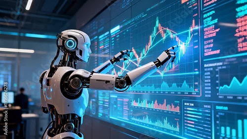 Robot interacting with financial data