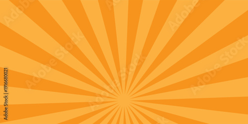 orange sun rays background design template