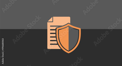 Document Security Shield Protection Icon.