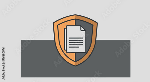 Document Security Shield Protection Icon.