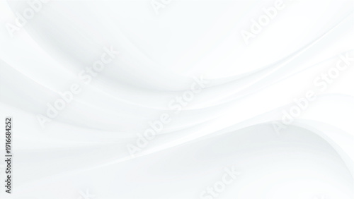 White abstract wavy background with smooth curves and flowing shapes
