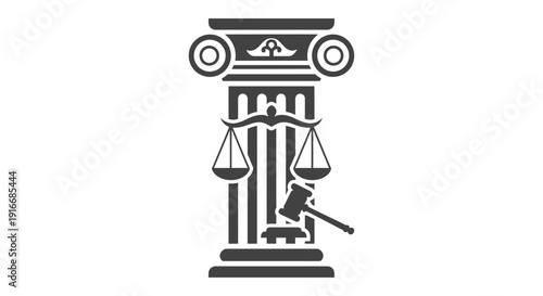 Symbolic Representation of Justice and Law.