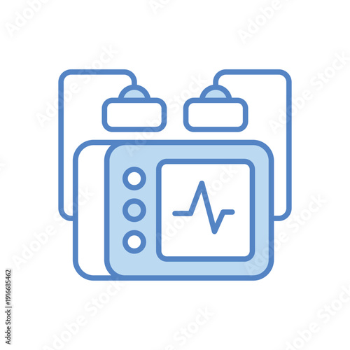 Defibrillator vector icon