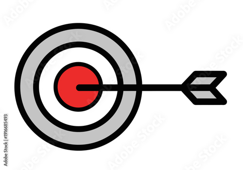 Target with Arrow Symbolizing Focus and Success.