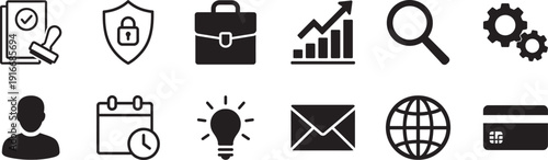 Approved document icon set with checkmark badge. Editable EPS vector for web and print use.