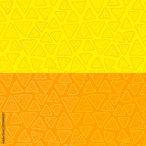 doodle nachos pattern background. tortilla chips pattern. nachos seamless pattern background.