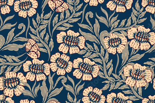 floral motif seamless pattern